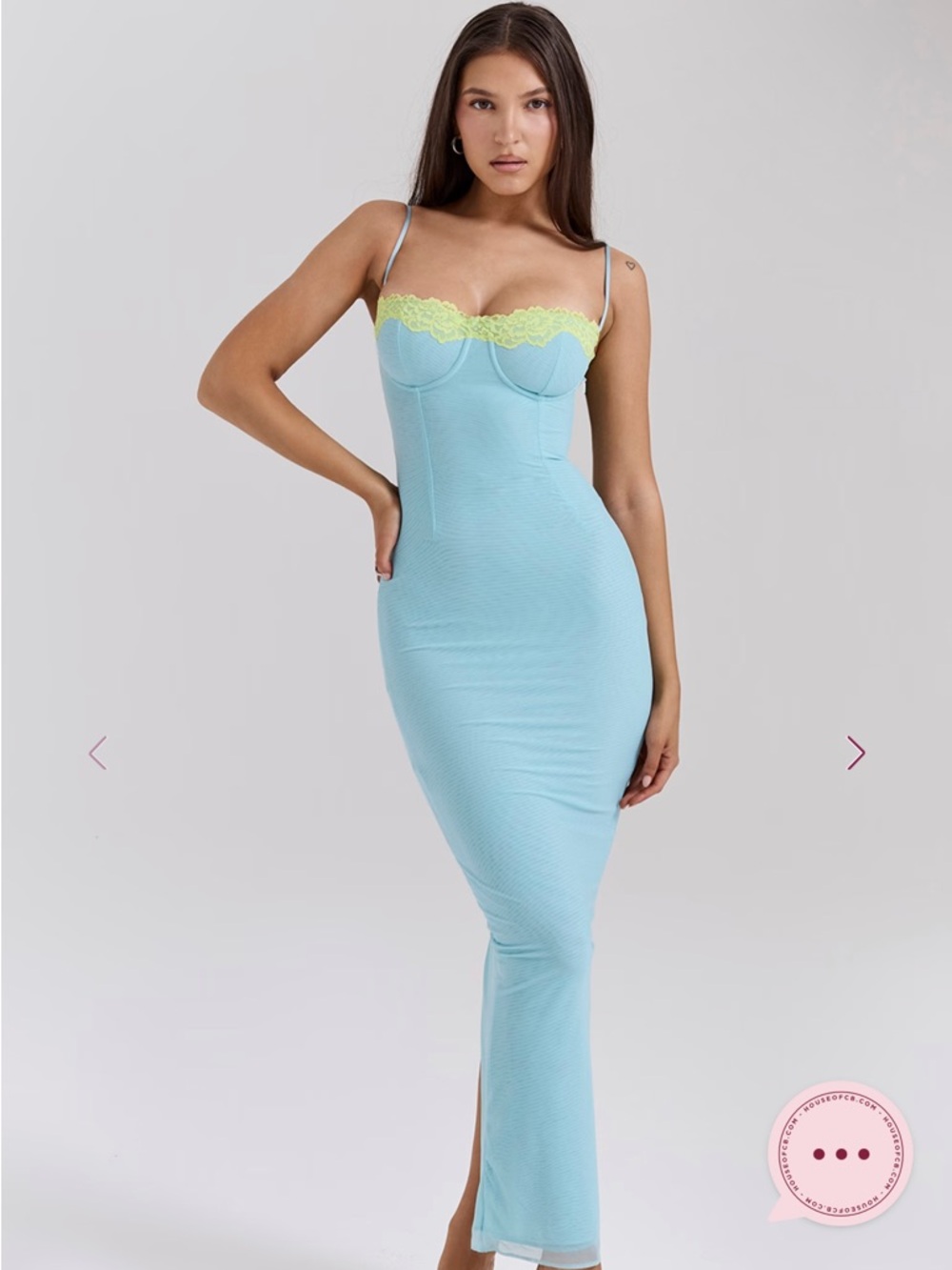 House of cb Aiza dress blue